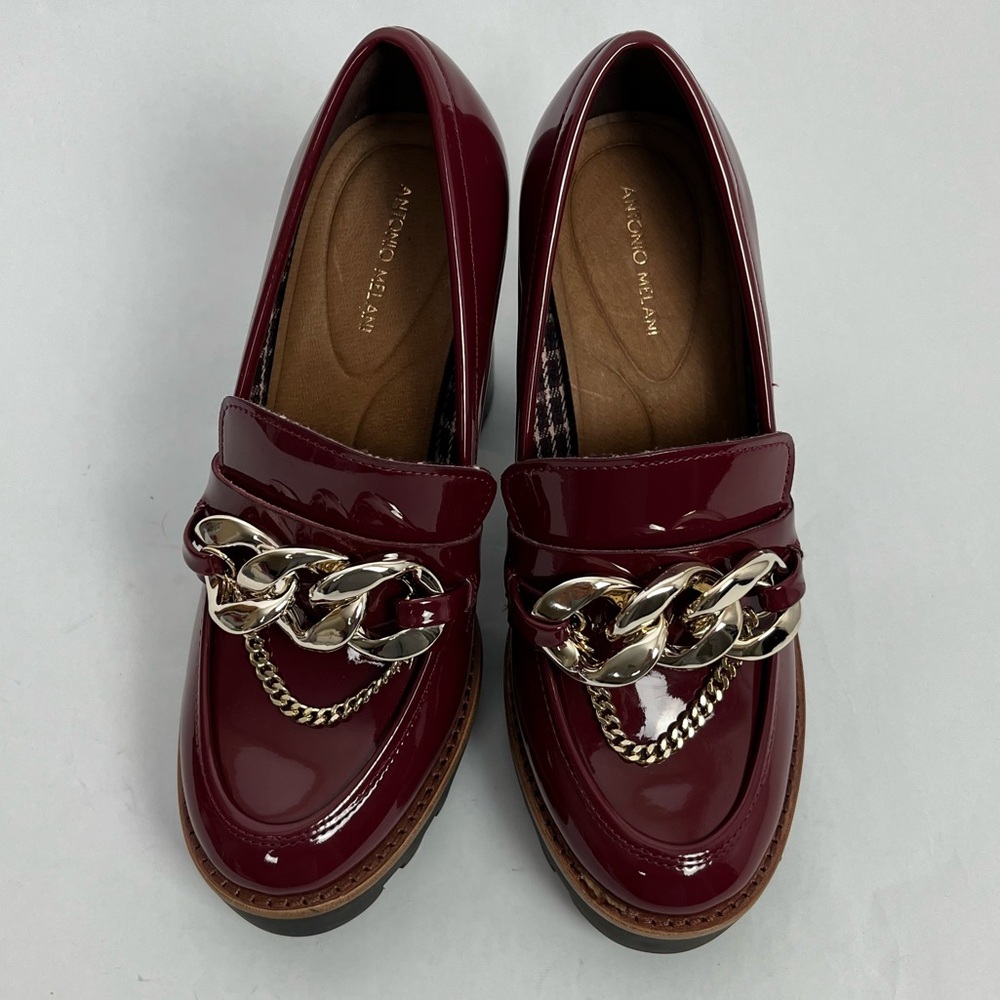 ANTONIO MELANI Palmer Chain Detail Platform Loafer Pumps - Picture 3 of 8
